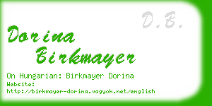 dorina birkmayer business card